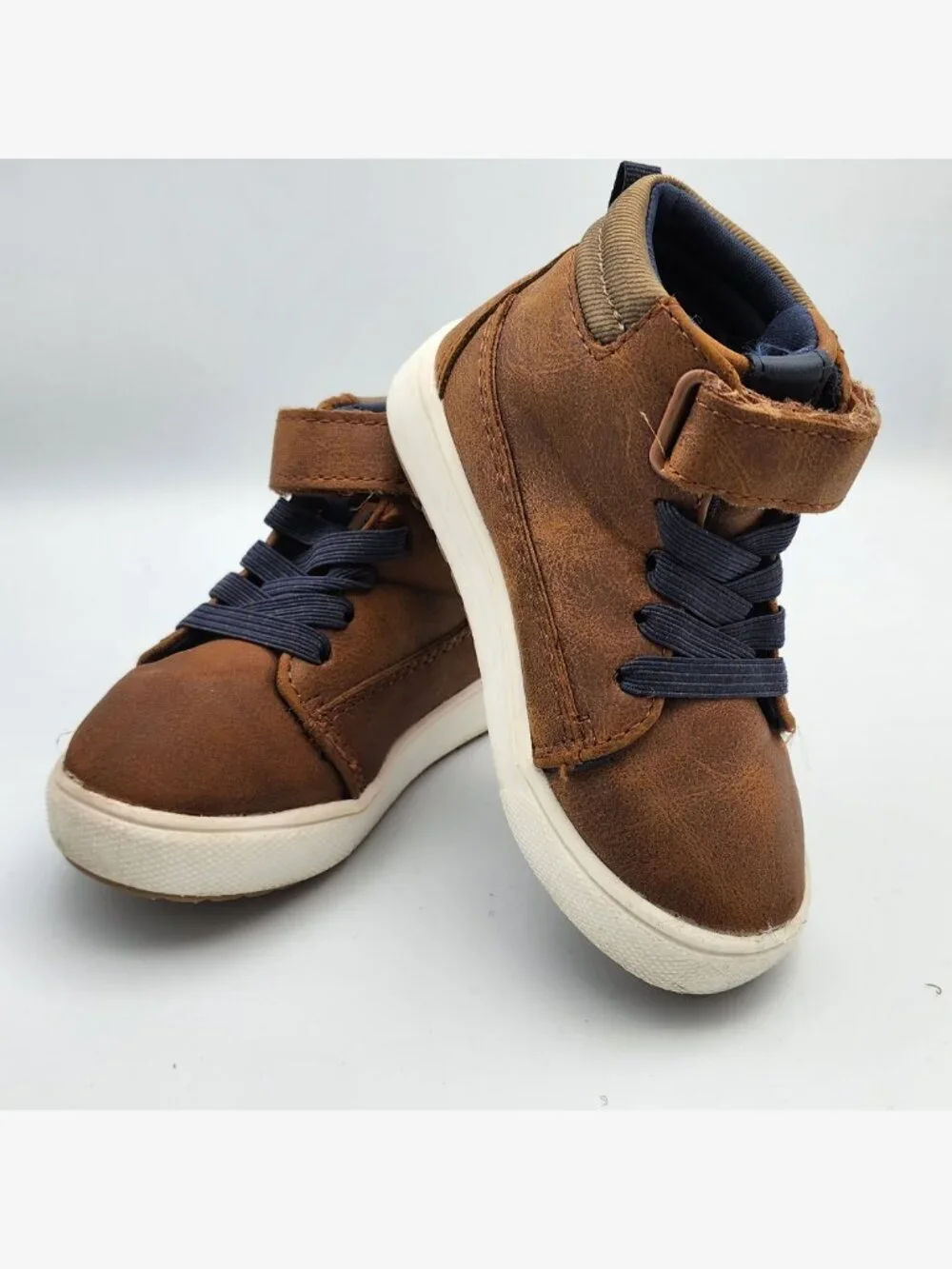 Brown Strap High-Top Lace-Up Boots | Kid's 7